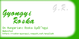 gyongyi roska business card